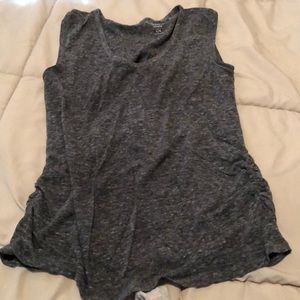 Grey cap sleeves maternity tank